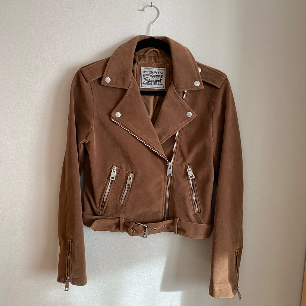 Levi’s Like New Suede Moto Biker Jacket size xs